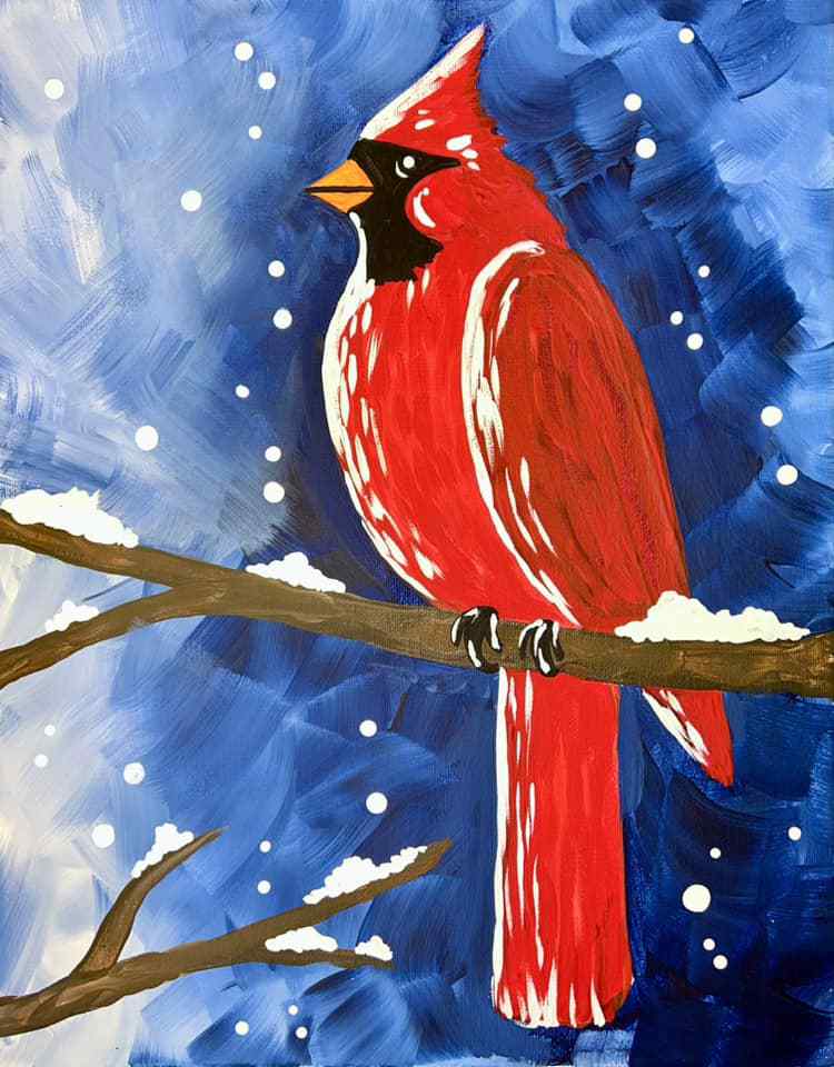 Just add Water- Winter Cardinal